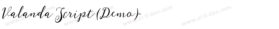 Valanda Script (Demo)字体转换